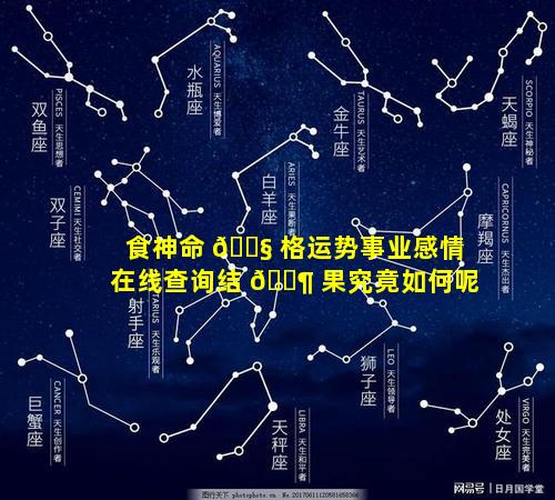 食神命 🐧 格运势事业感情在线查询结 🐶 果究竟如何呢